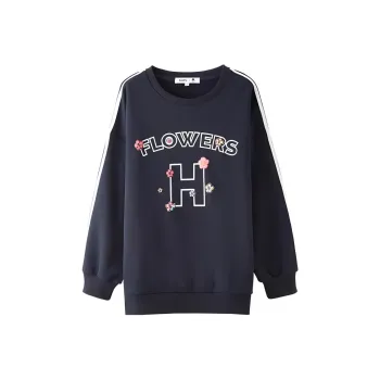 Three Blessings x RICH FLOWER Sweatshirt Women's Royal Blue