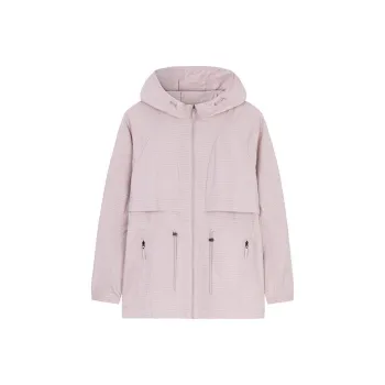Anta Outdoor Collection Trench Coat Women's Smoke Gray Pink