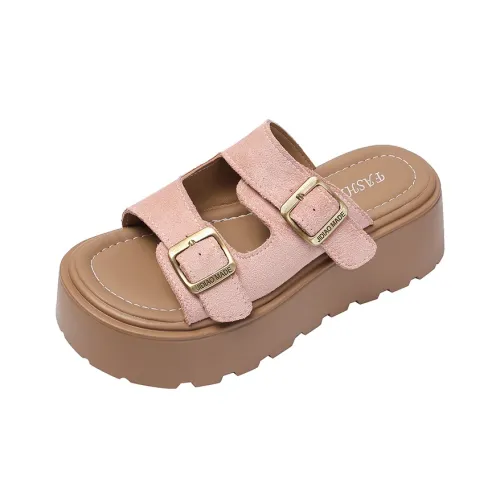 AJPAP Rubber Sole Metal Cut Out Slip Resistant Odor Resistant Abrasion Resistant Slide Slippers Women's