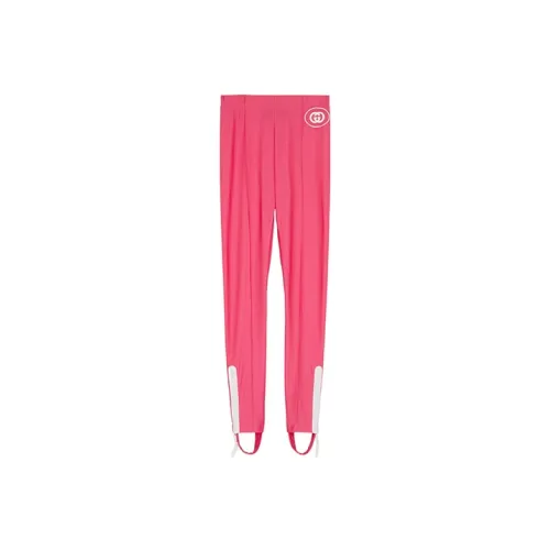 GUCCI Sparkling Jersey Stirrup Leggings Pink