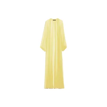 MaxMara Medicea Collection Spolverino In Chiffon Di Seta Coat Women's Yellow