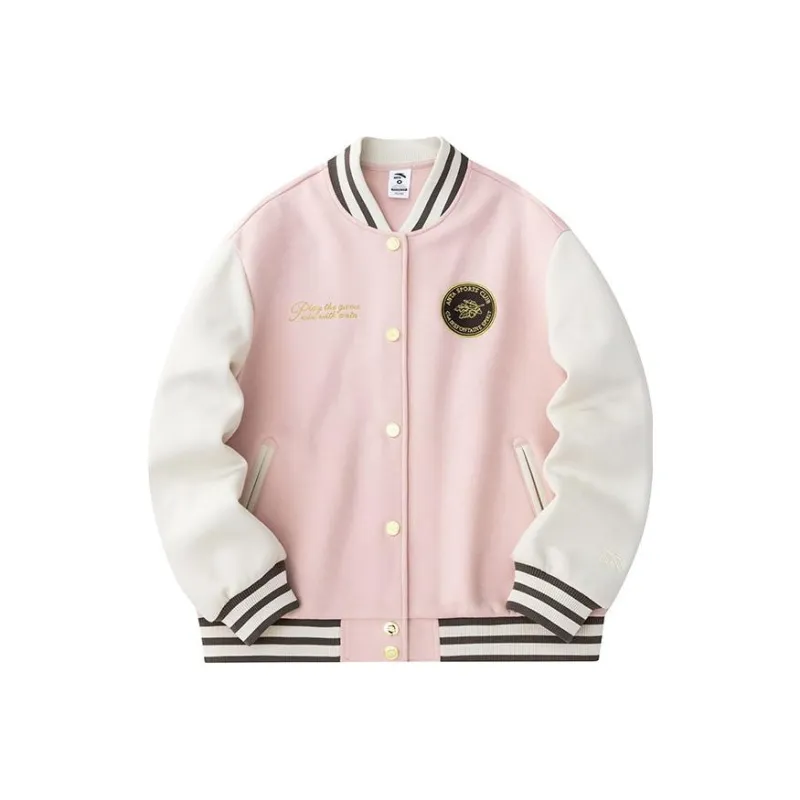 Anta Life Collection Baseball Jacket Women's Beige Sand Pink-0