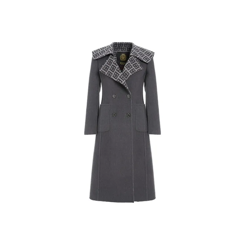BESIONIA Coats Women's Dark Gray-0