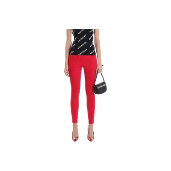 Balenciaga Casual Pants Slim Fit Women's Red
