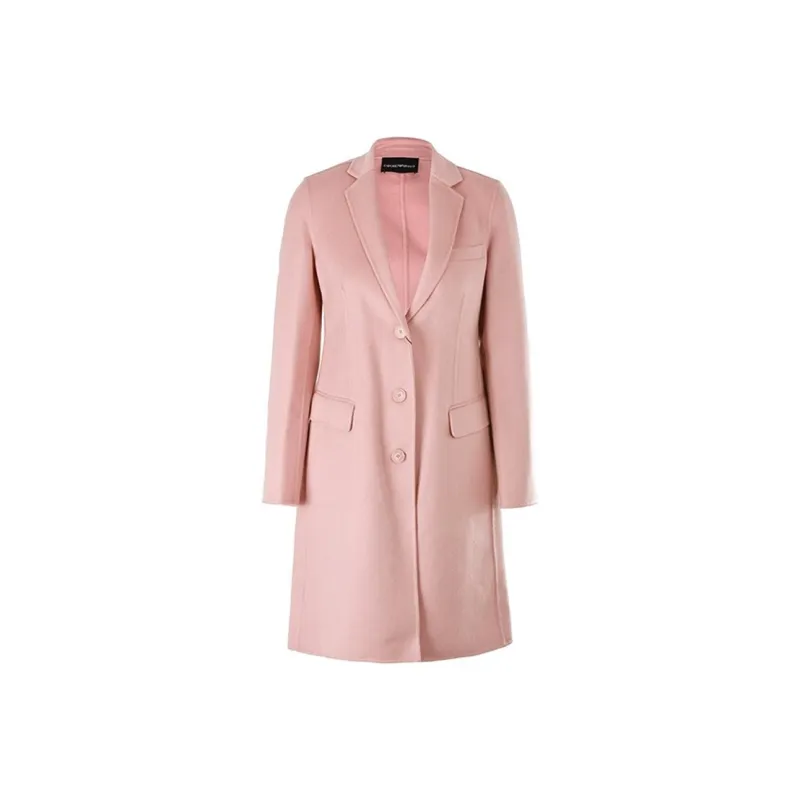 EMPORIO ARMANI SS23 Velvet feel Coat Women's Pink-0