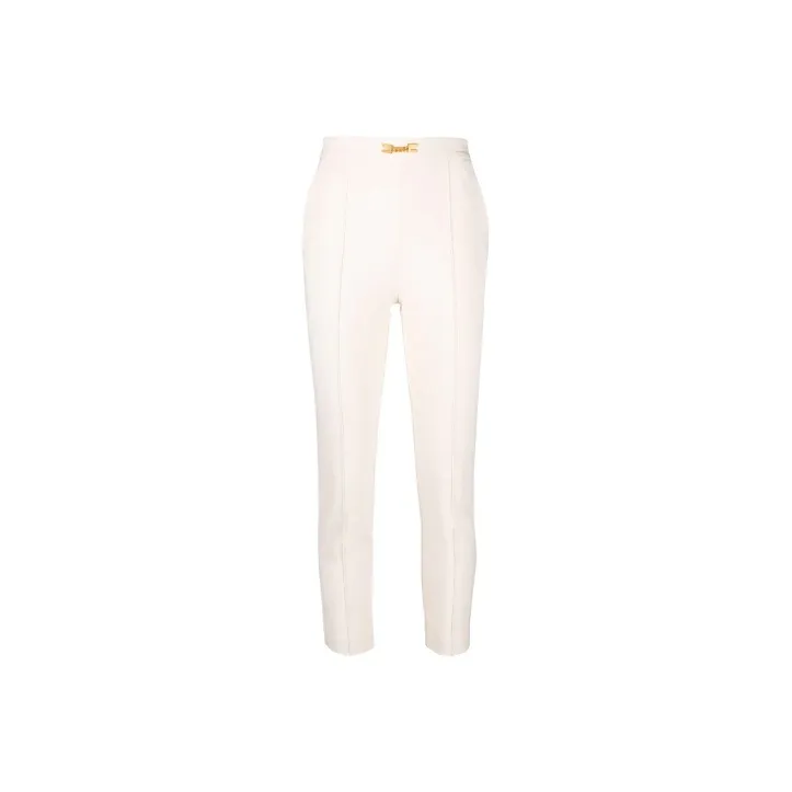 Elisabetta Franchi SS22 Slim Fit Pants Casual Pants Women's White-0