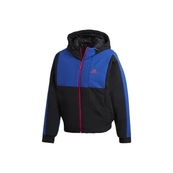 Adidas Puffer Jackets Women's Black Blue Multicolor