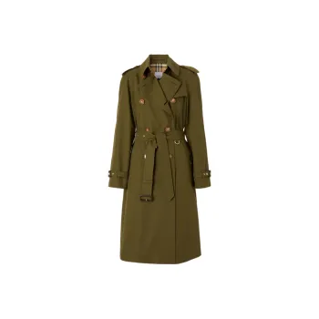 Burberry Trench Coats Women's Army Green