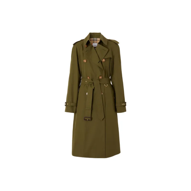 Burberry Trench Coats Women's Army Green-0