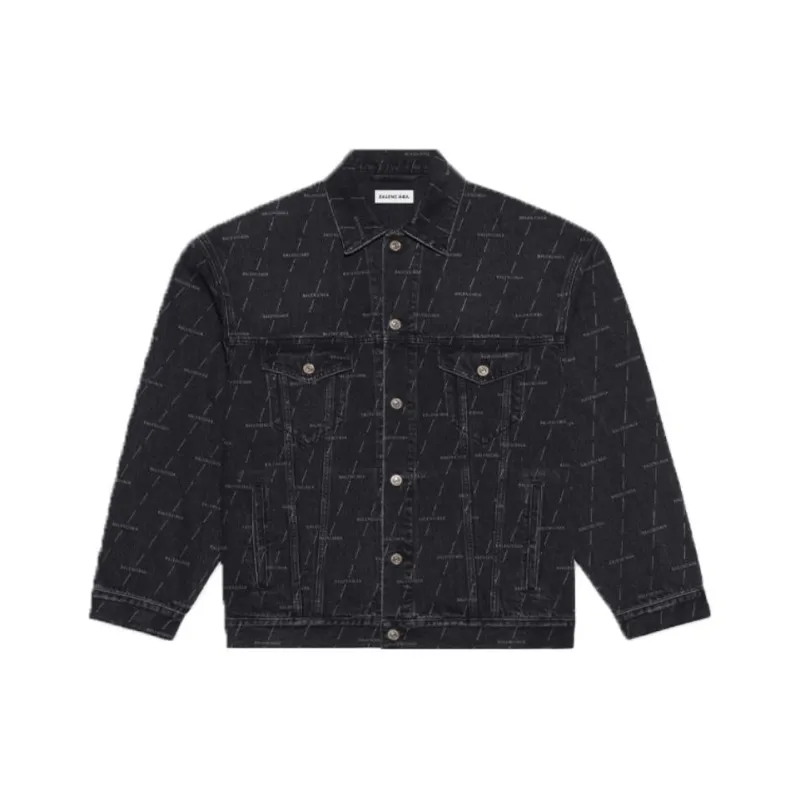 Balenciaga Denim Jacket Fall Women's Black-0