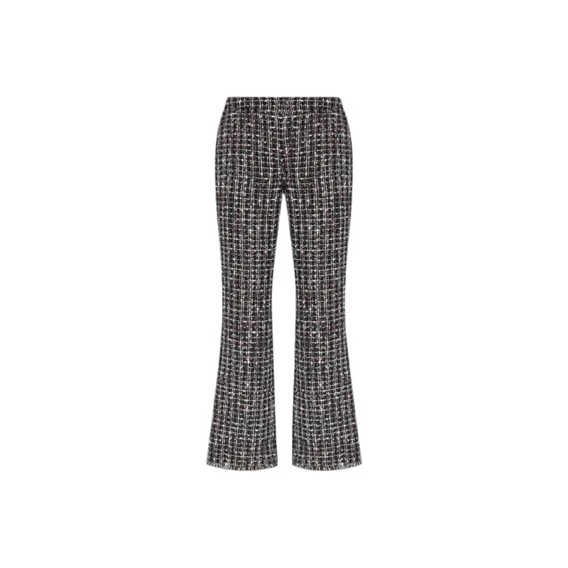 Balmain Hair Mid Rise Tweed Flared Trousers-0