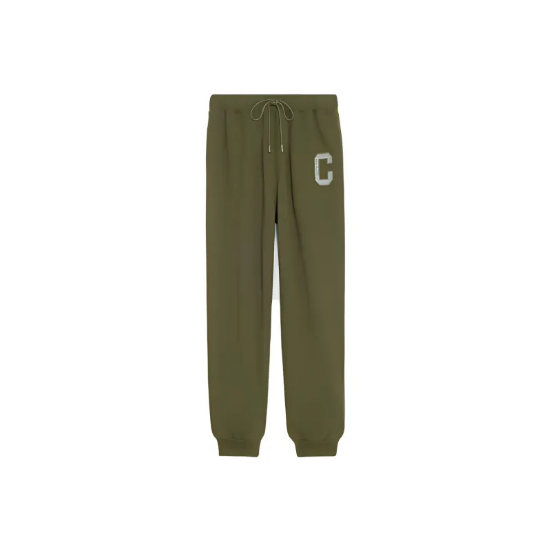 CELINE Knitted Sweatpants Women's Dark Khaki-0