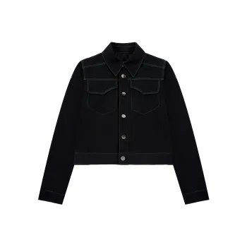 BIENKIMIIYE Denim Jacket Women's Black