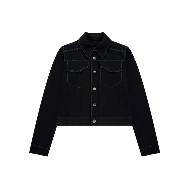 BIENKIMIIYE Denim Jacket Women's Black-0
