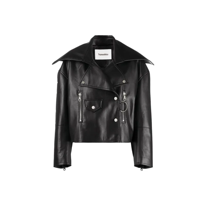 NANUSHKA Cropped Coats Women's Black-0