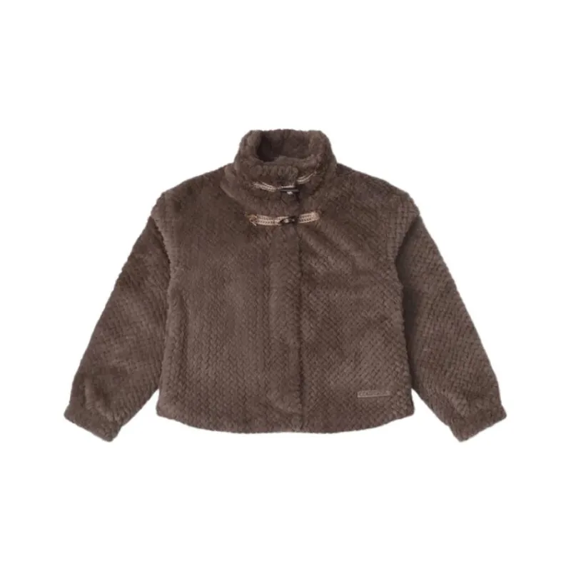 Converse FW23 Velvet feel Coat Women's Gray Brown-0