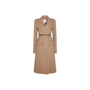 SportMax Double Breasted Belted Trench Coat