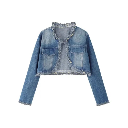 Concubine Zhu Denim Jacket Women's Vintage Blue