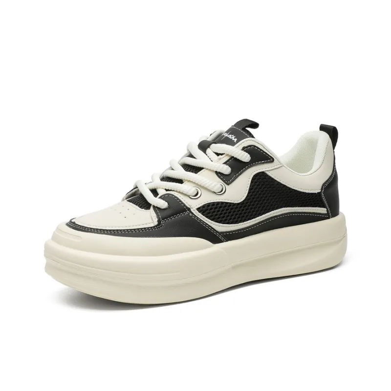 ENRICO COVERI Skateboard Shoes Men Low Top Black White/Black/White-3