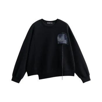 Initial Language Sweatshirt Women's Black