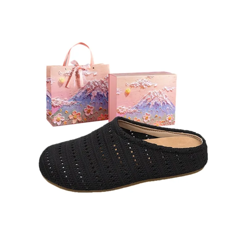 AJPAP Rubber Sole Slip Resistant Closed Toe Slippers Women's-20