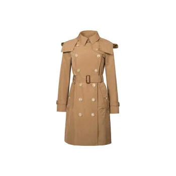 Burberry Trench Coat Cinched Waist Slimming British Style Women's Trench Coats Coat Women's Camel 80061121