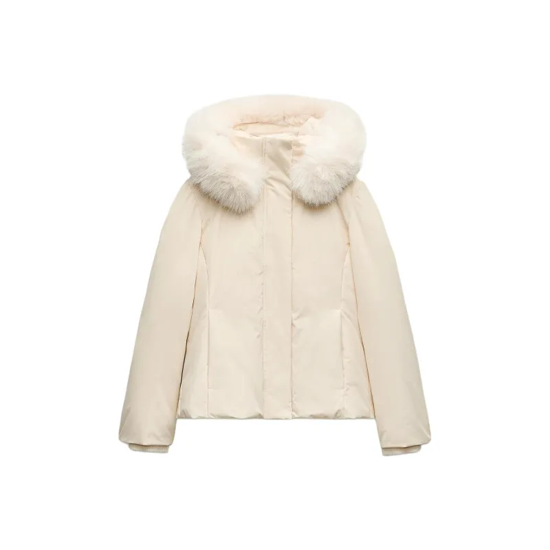 ZARA ZW Series Down Jacket Women's Raw White-0