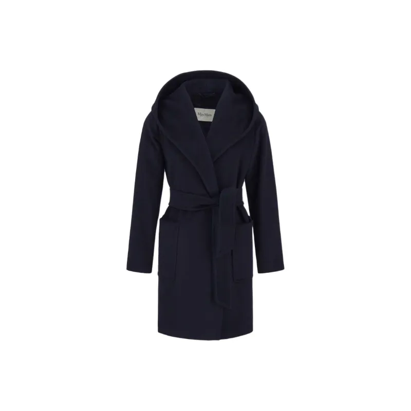 MaxMara Rialto Collection Camel Colour Robe Coat Women's Ultramarine Blue-0