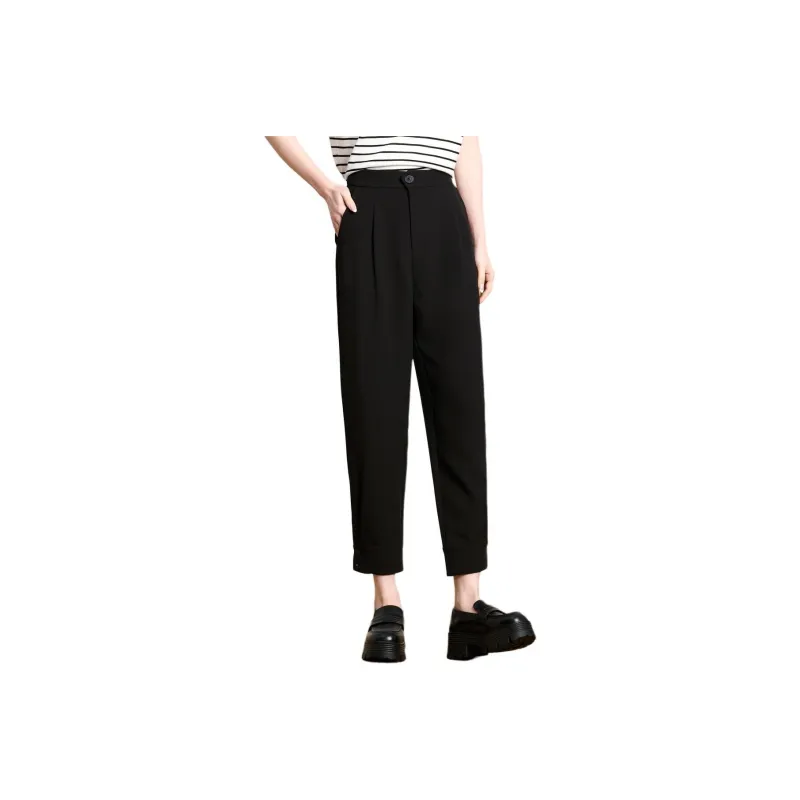 FENHONGMALI Casual Pants Women's Black-0