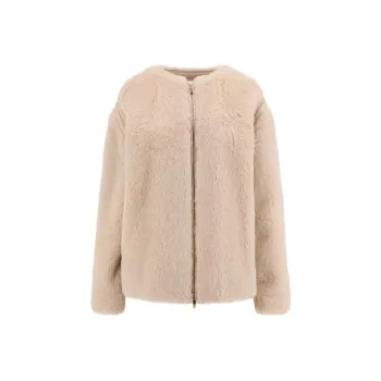 MaxMara Ribbed-panels Wool-blend Coat