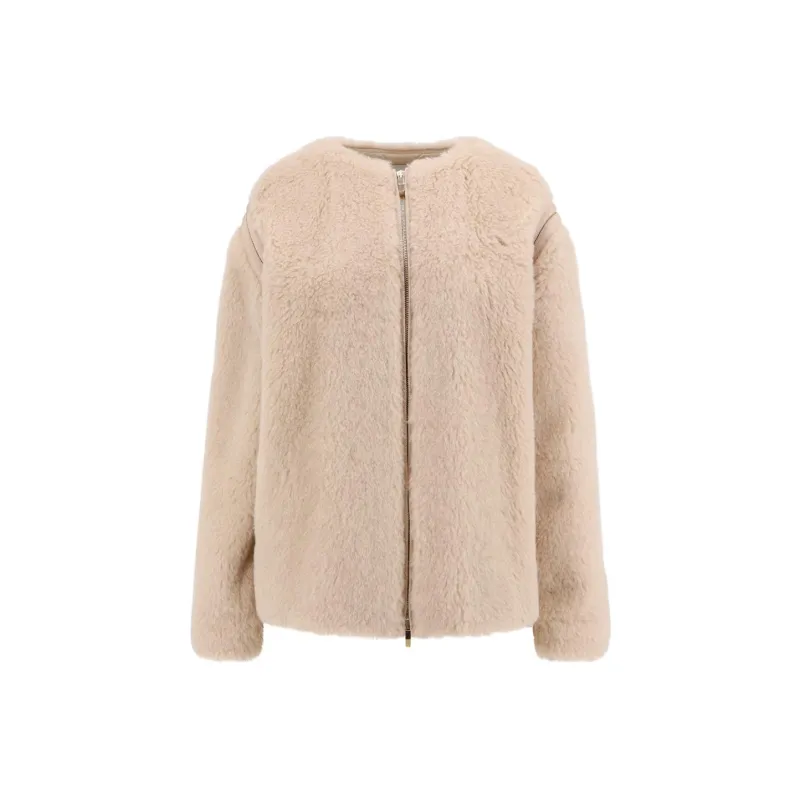 MaxMara Ribbed panels Wool blend Coat-0