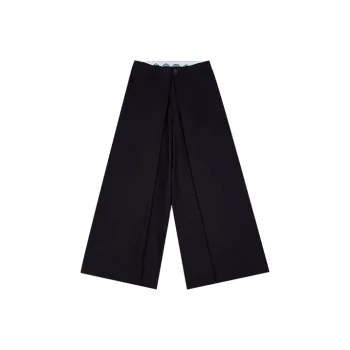 Dickies Wide Leg Moderate Casual Pants Women's Black