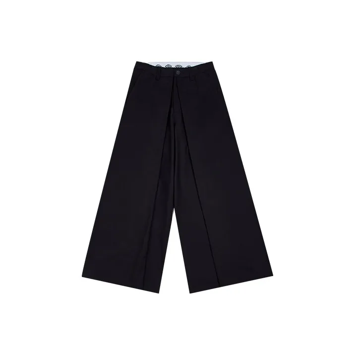 Dickies Wide Leg Moderate Casual Pants Women's Black-0