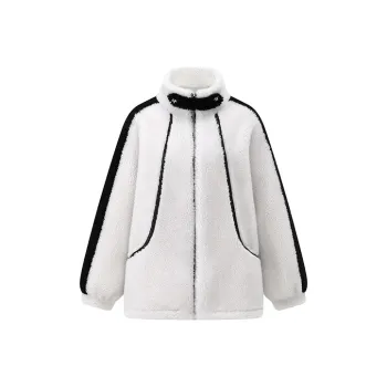 MacyMccoy Loose Fit Thickened Jacket Women's Ecru