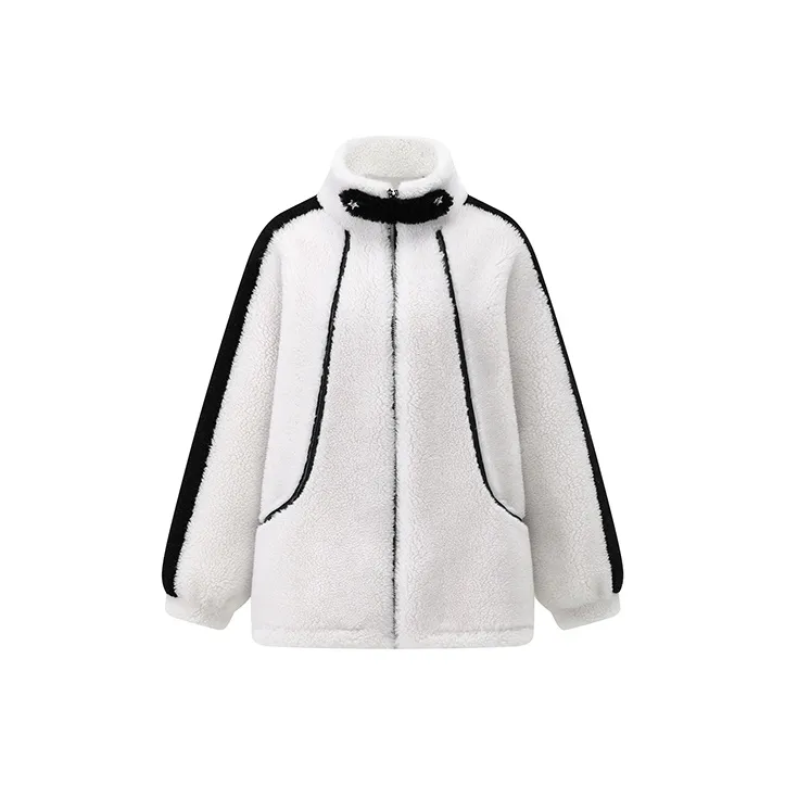 MacyMccoy Loose Fit Thickened Jacket Women's Ecru-0