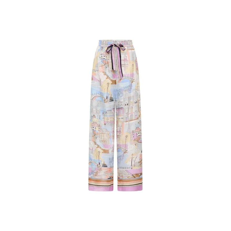 REBECCA VALLANCE Parfait Graphic-print Silk Trousers-0