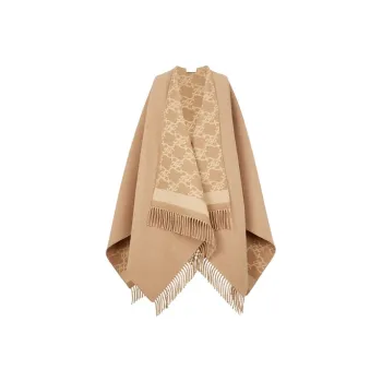 FENDI Fringed Detailed Poncho