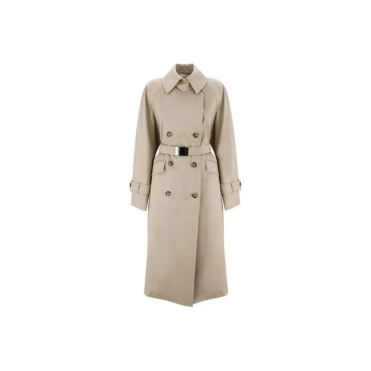 SportMax Trench Coats Women's Khaki-0