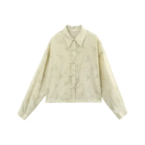 A Paradise For Awakening Cropped Coats Women's Green