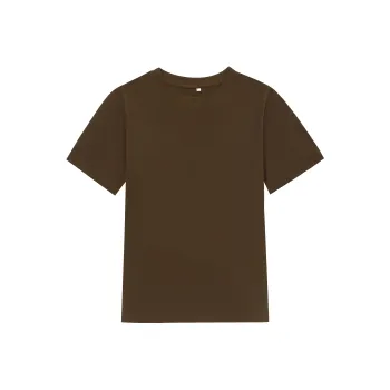 ZAO FU NIAO T Shirts Women's ZFN NKDT 005 Rich Mocha Brown