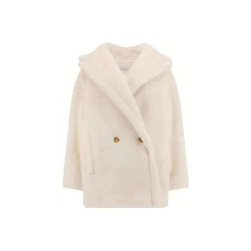 MaxMara Espero Teddy Button Up Short Coat