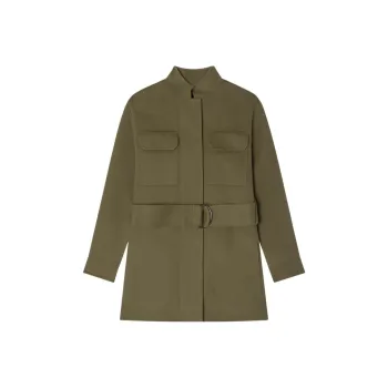 THEORY Velvet Jackets Women's Khaki Green