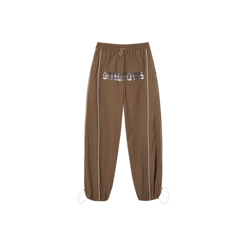 I'M ONE Knitted Sports Pants Women's Coffee Brown-0