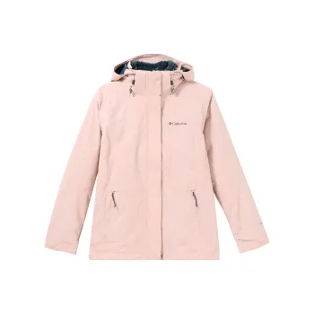 Columbia Outdoor Hiking Waterproof And Windproof Windbreaker Jacket Women's Light Pink