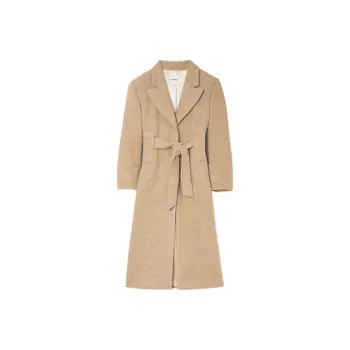 Sandro Herringbone Bouclé Coat