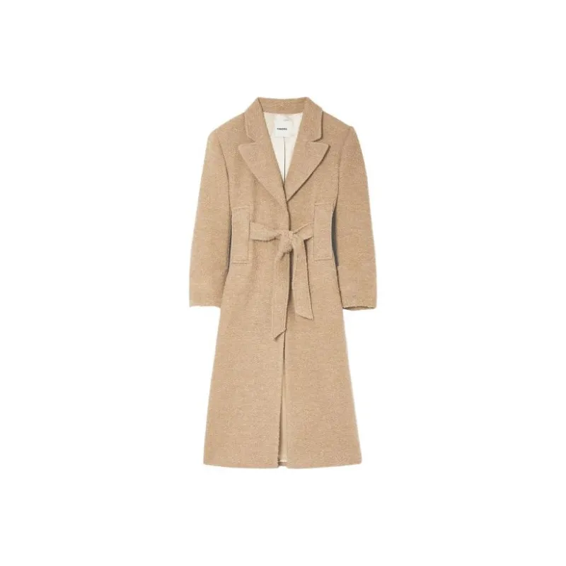 Sandro Herringbone Bouclé Coat-0