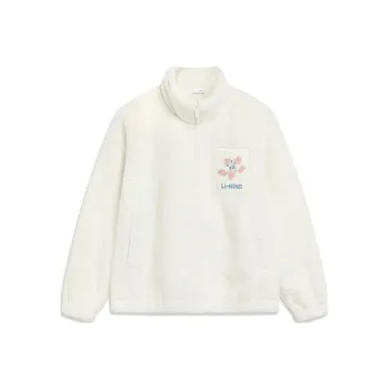 LiNing Sports Life Collection Velvet feel Coat Women's Ivory