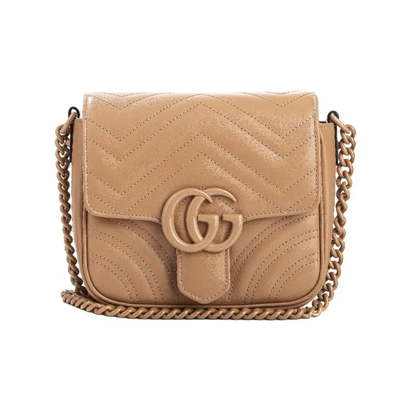 GUCCI Calfskin Shoulder Bag Women's Beige-0