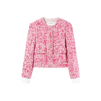 Miss Sixty Cropped Coat Women's Rose Red