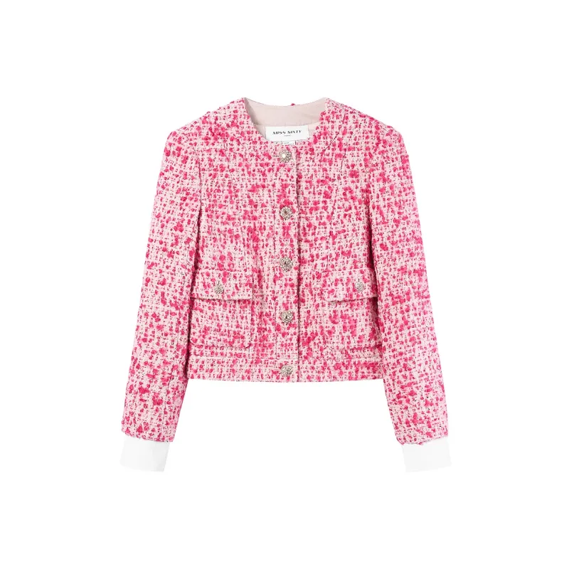 Miss Sixty Cropped Coat Women's Rose Red-0